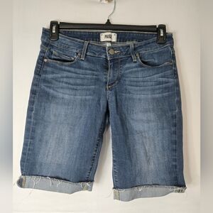 PAIGE Classic Blue Denim Shorts Size 28